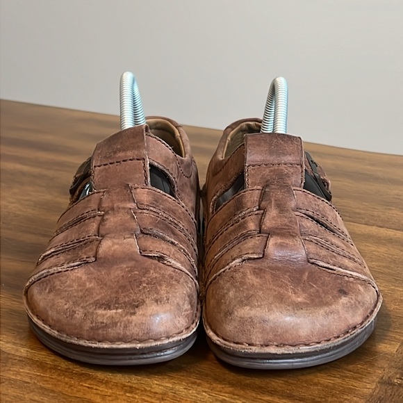 Birkenstock Women’s Brown Leather Madeira Fisherman Closed Toe Sandals Size 8 - Picture 3 of 14